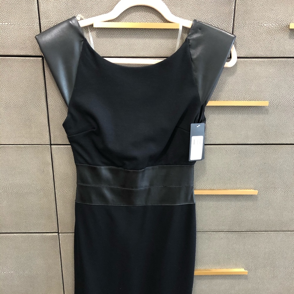 Black Faux Leather Guess Dress